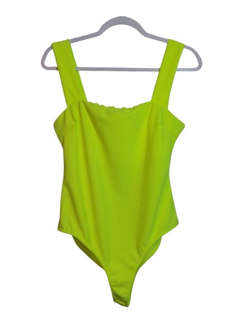 Ivin Ivin Neon Yellow One-Piece Swimsuit Bright Bold Size L